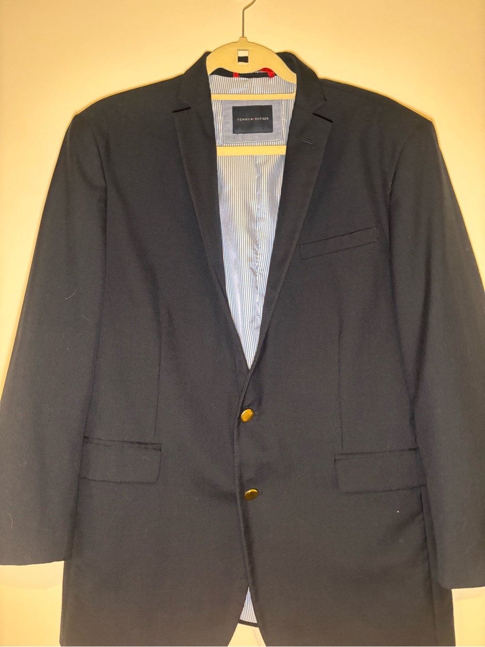 Tommy Hilfiger Men's Uniform Navy Two-Button Blazer - Regular Large